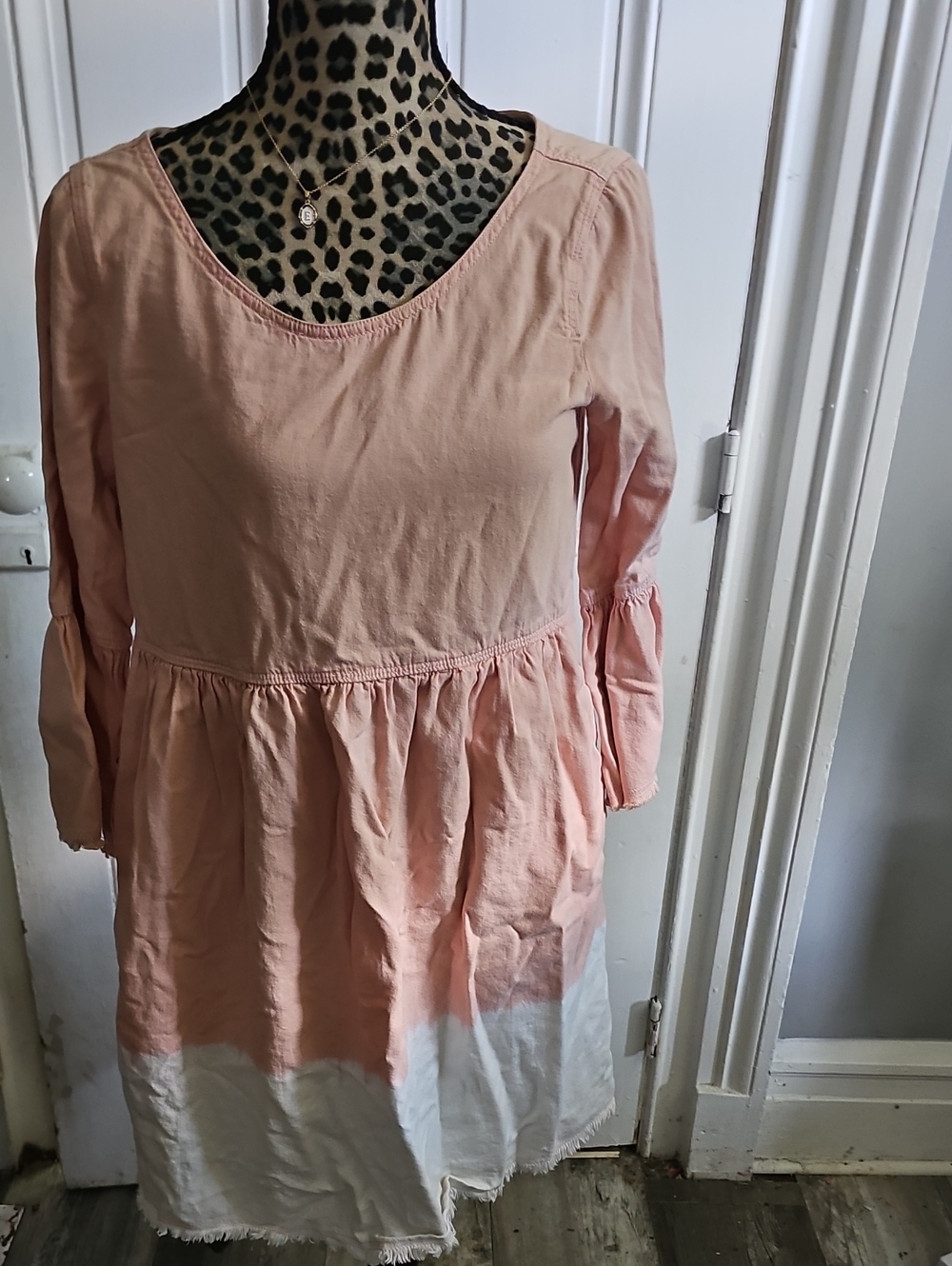 HOLDING HORSES Pink and White Mini Dress